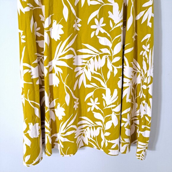 Pact Organic Tropical Palm Midi Skirt Chartreuse - Picture 4 of 9